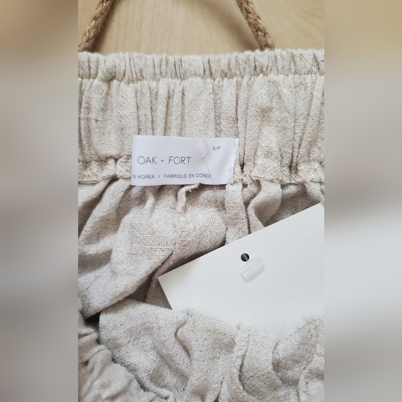 NWT oak and fort linen drawstring shorts, S - Picture 2 of 3